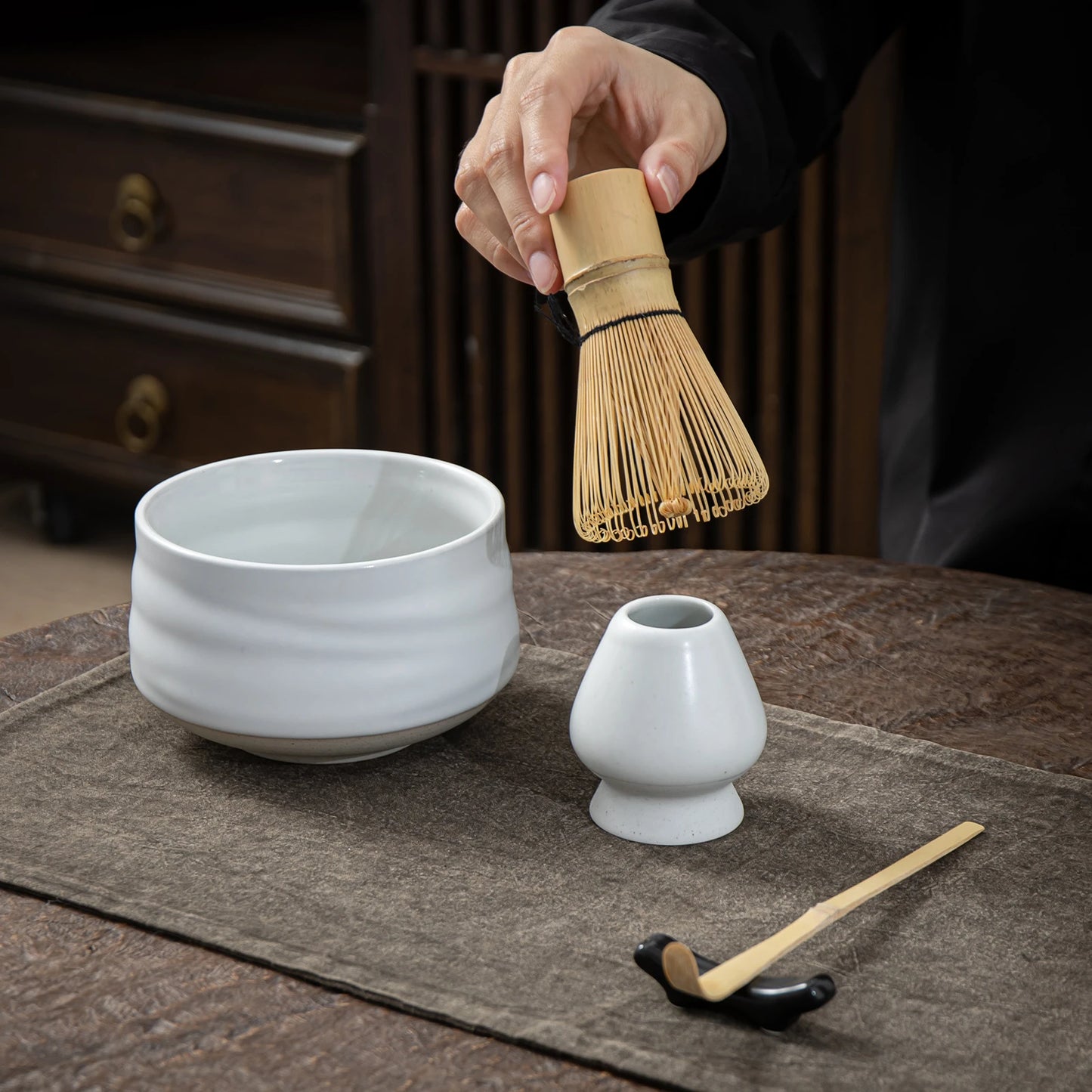 Ceramic White Matcha Bowl