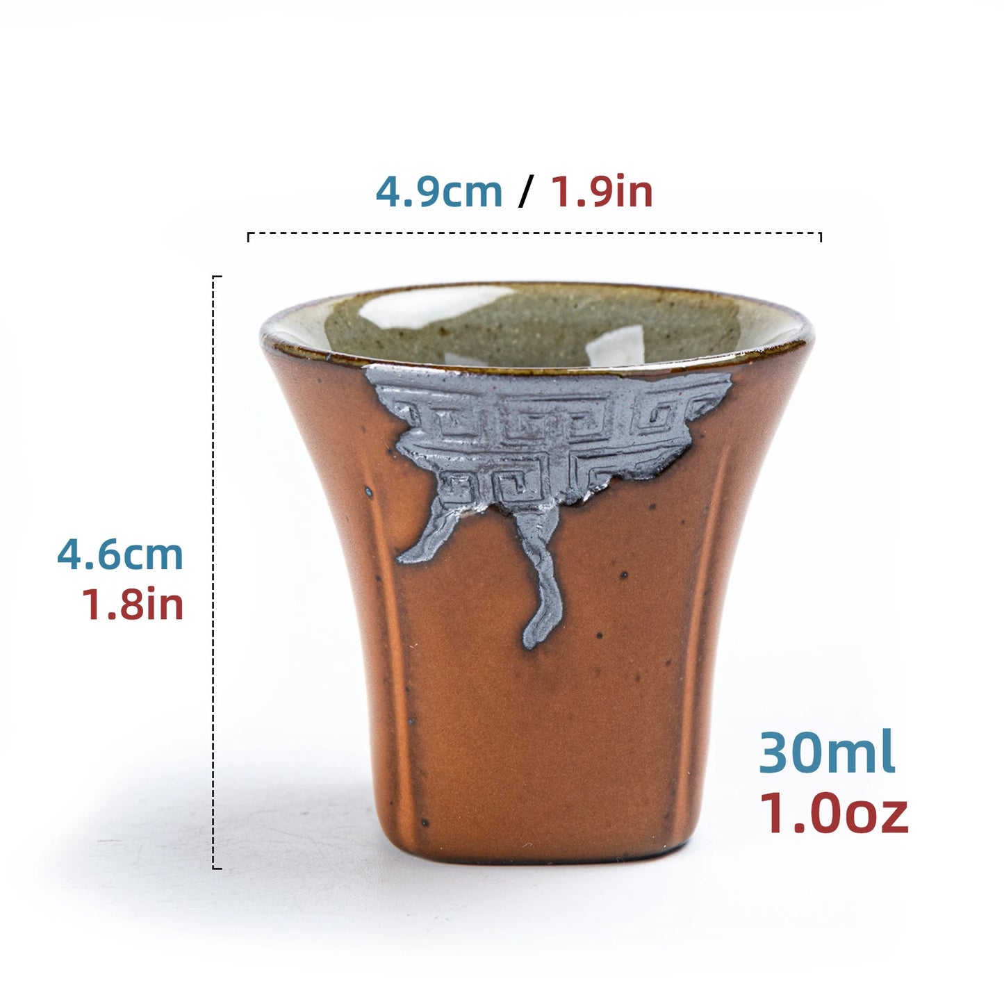 Rustic ZEN Tea Cup Earth Tone 30ml