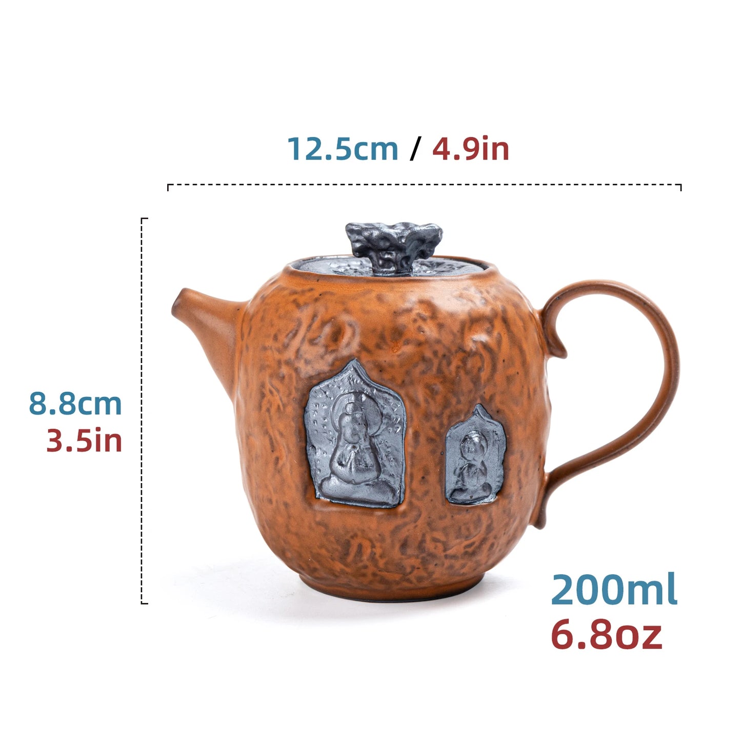 Dunhuang ZEN Tea Pot Earth Tone 200ml