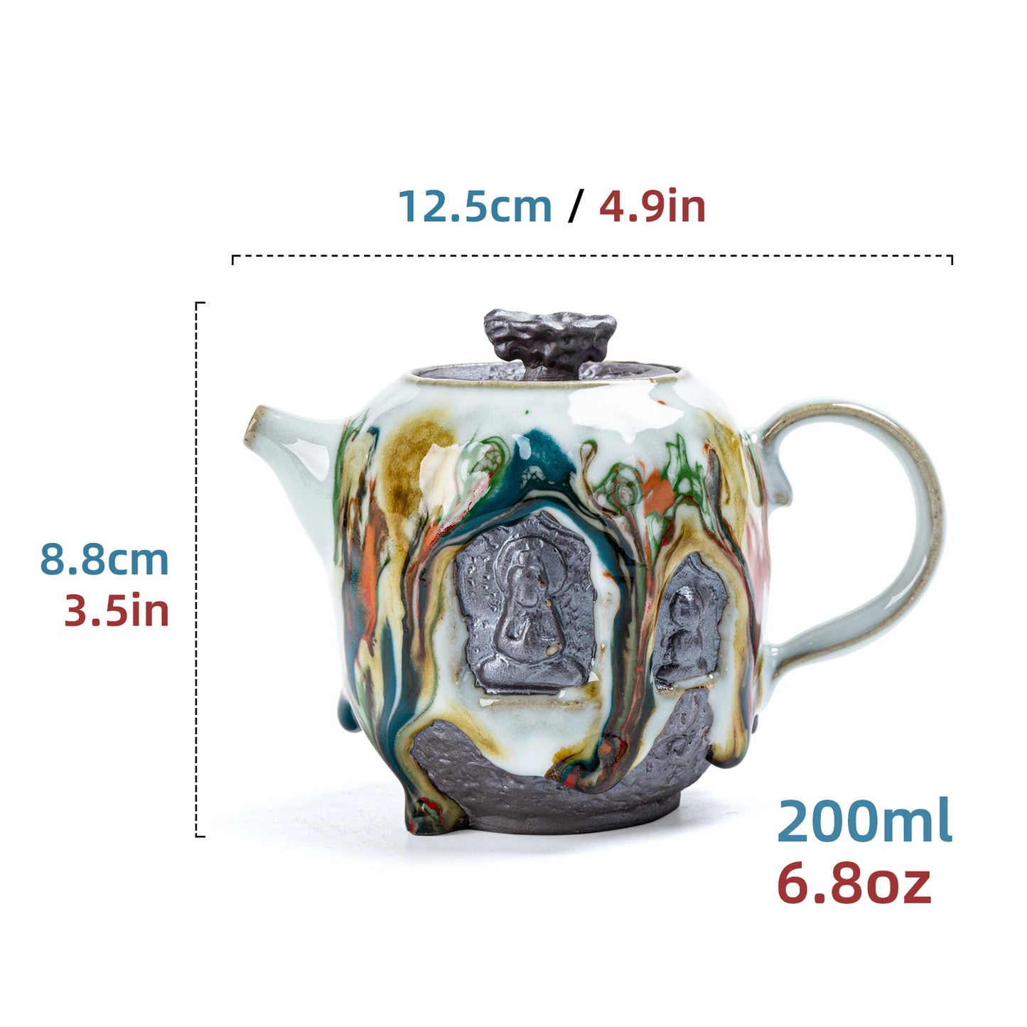 Dunhuang ZEN Tea Pot Shino Ware 200ml