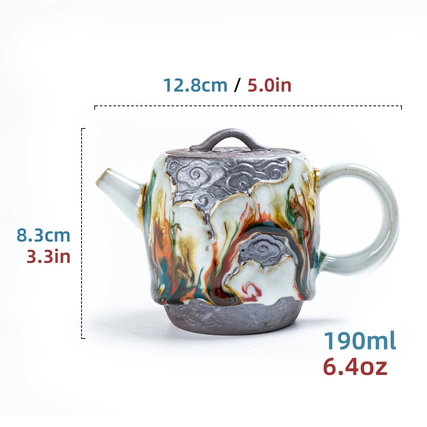 Auspicious Cloud ZEN Teapot Shino Ware 190ml