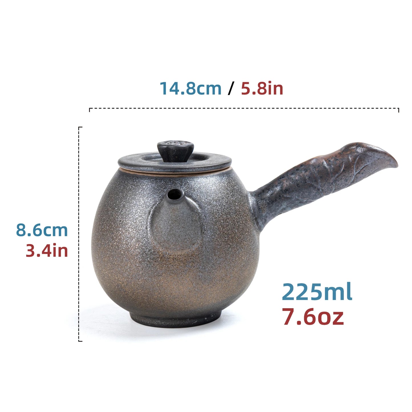 Lotus Belly Side-Handle ZEN Teapot 225ml