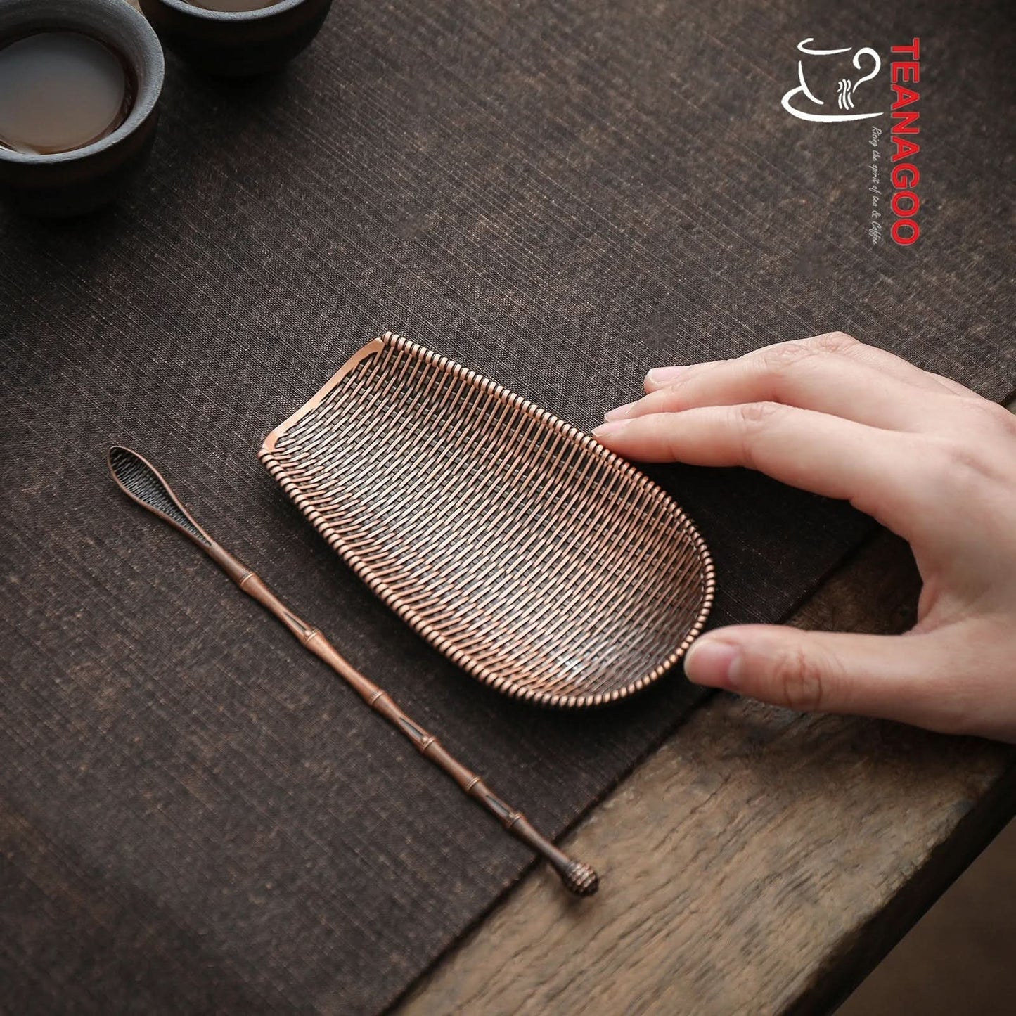 Creative Alloy Imitation Braided Cha He Tea Holder Cha He Handmade Tea Accessories