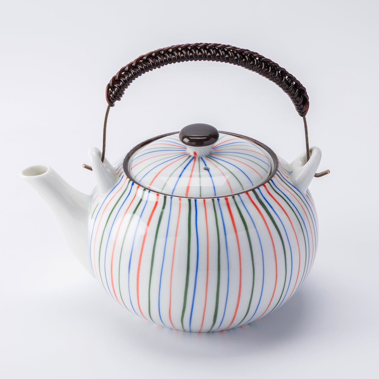 Rainbow Stripe Porcelain Teapot