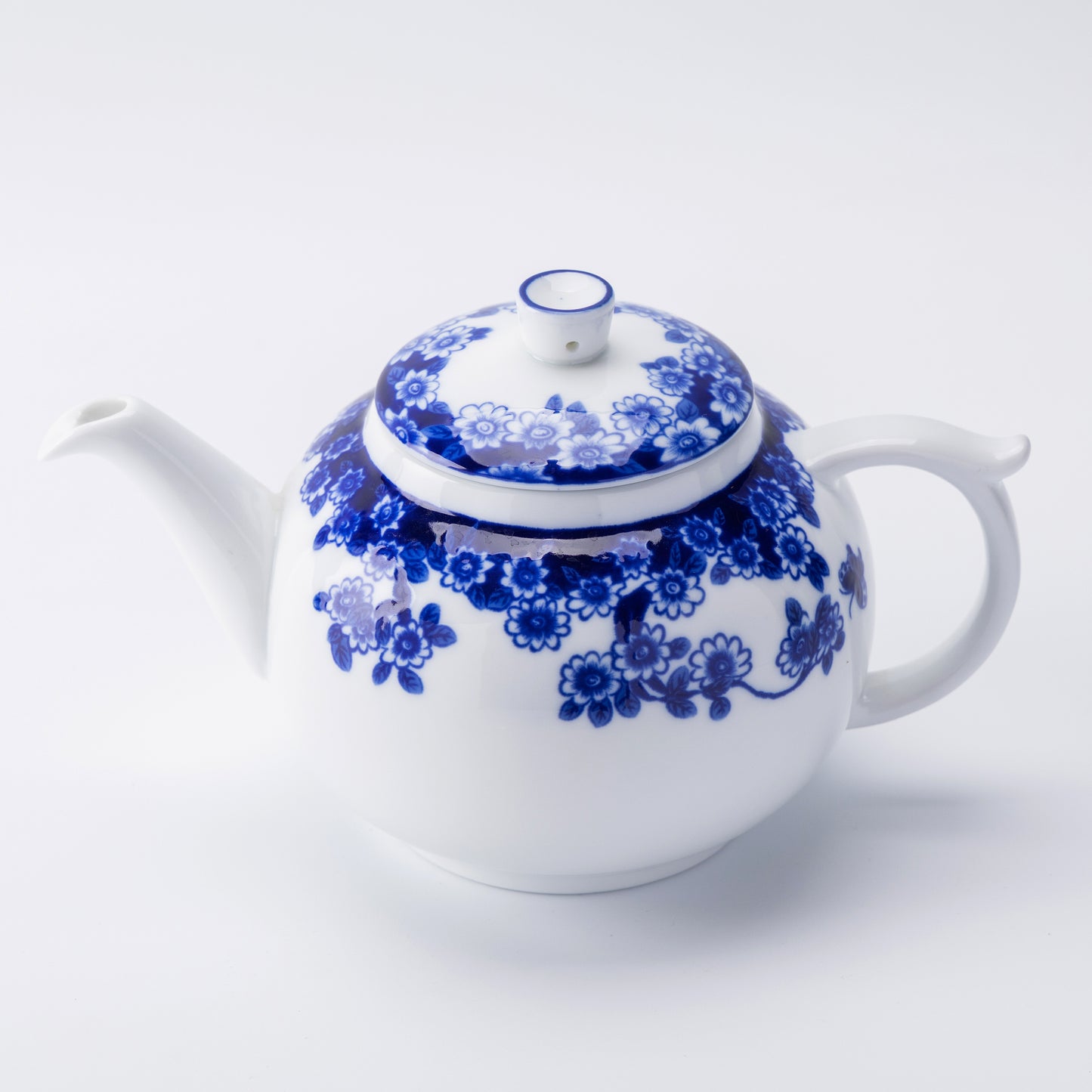 Blue Floral Porcelain Teapot