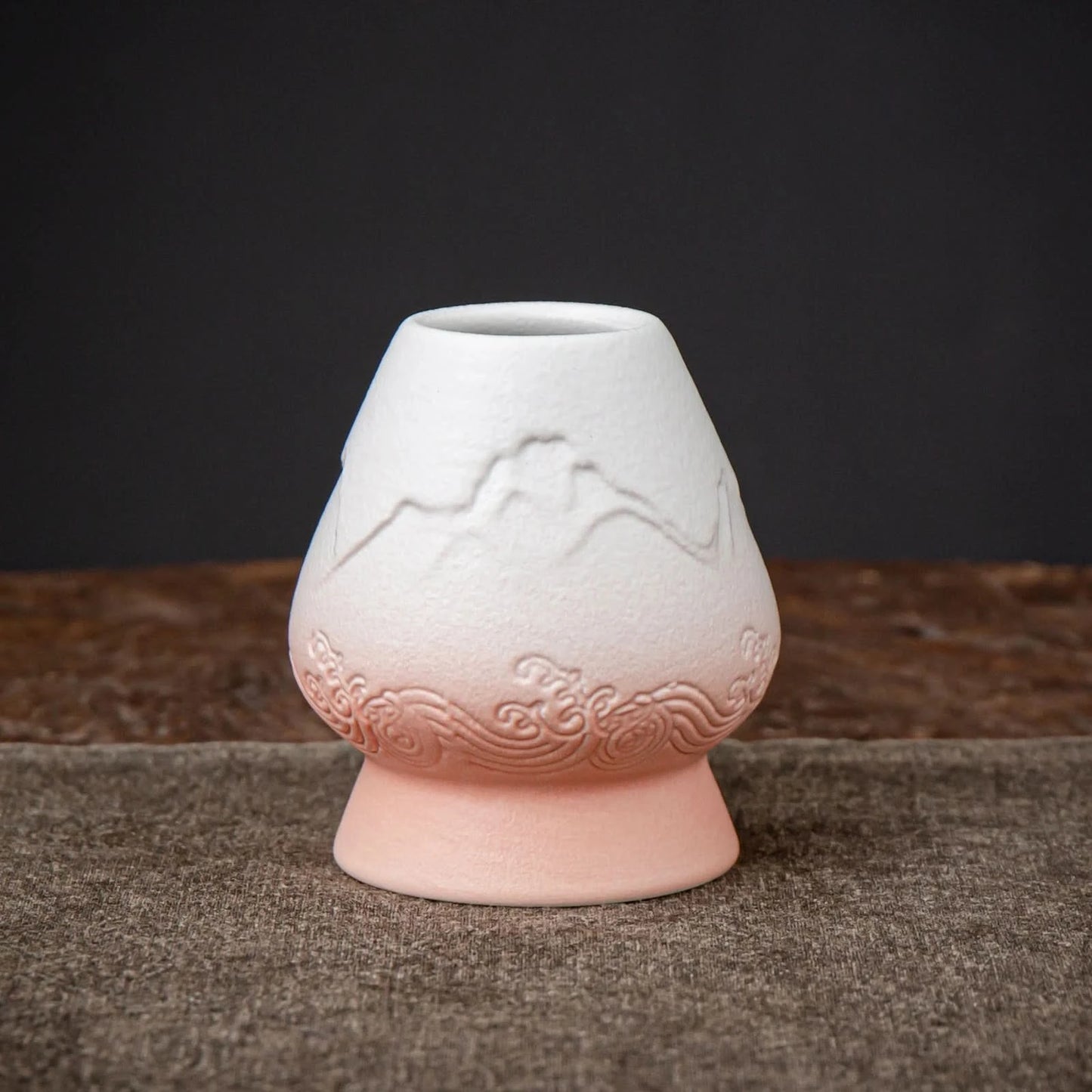 Matcha Set-Beginner Set Landscape Pink White Pointy Bowl