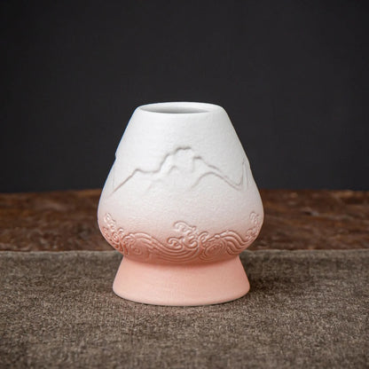 Matcha Set-Beginner Set Landscape Pink White Pointy Bowl
