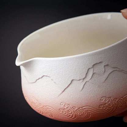 Matcha Set-Beginner Set Landscape Pink White Pointy Bowl