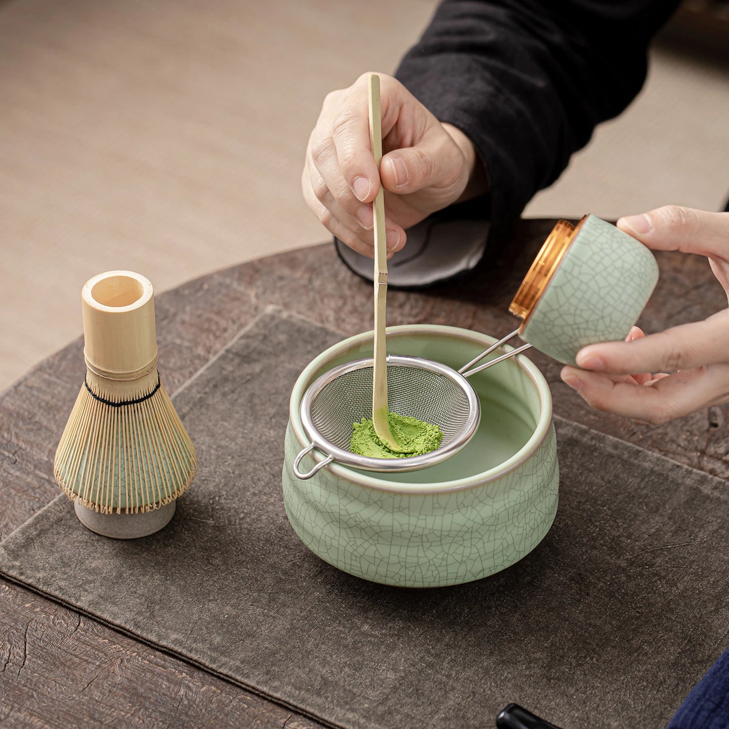 Green Web Matcha Bowl