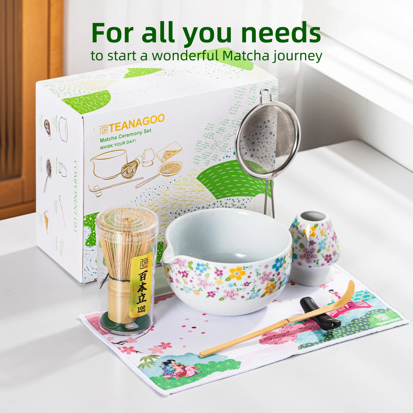 Matcha Set-Beginner Set Blooming Flowers