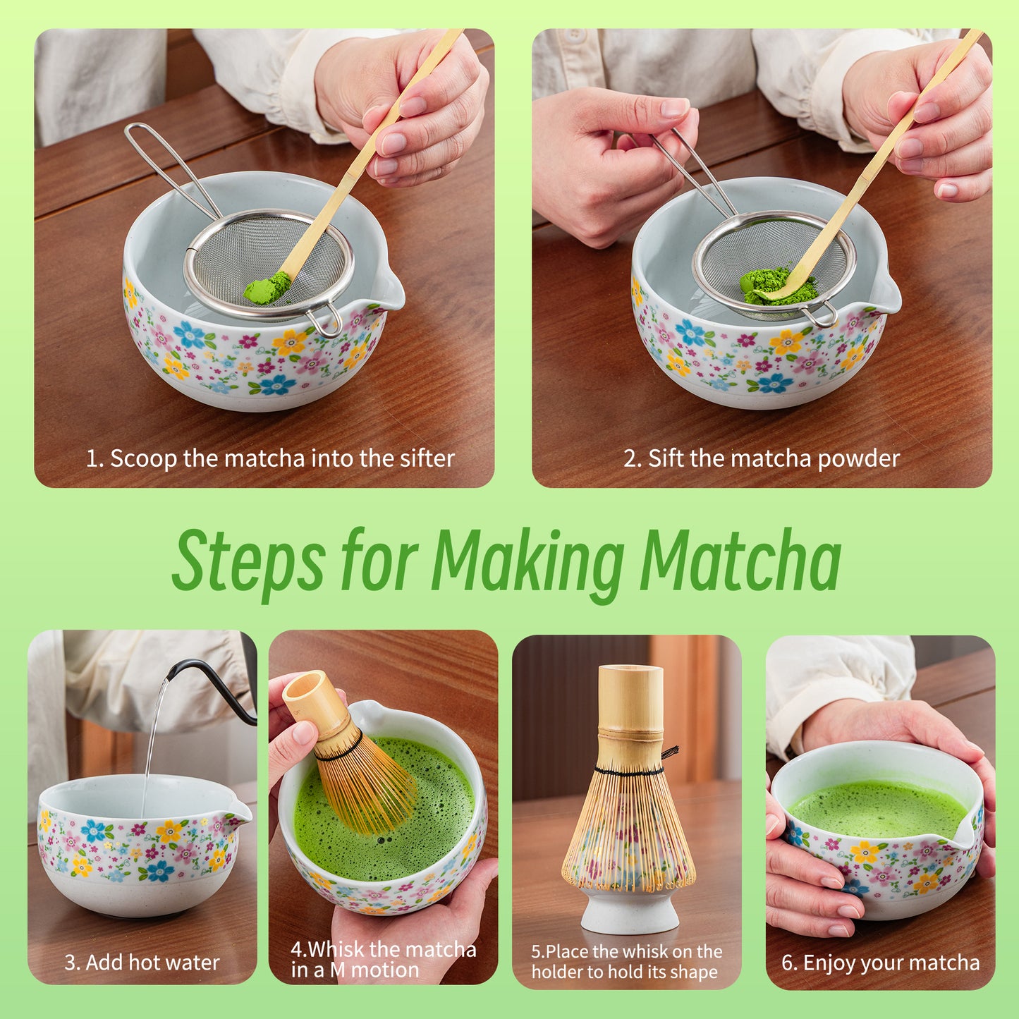 Matcha Set-Beginner Set Blooming Flowers