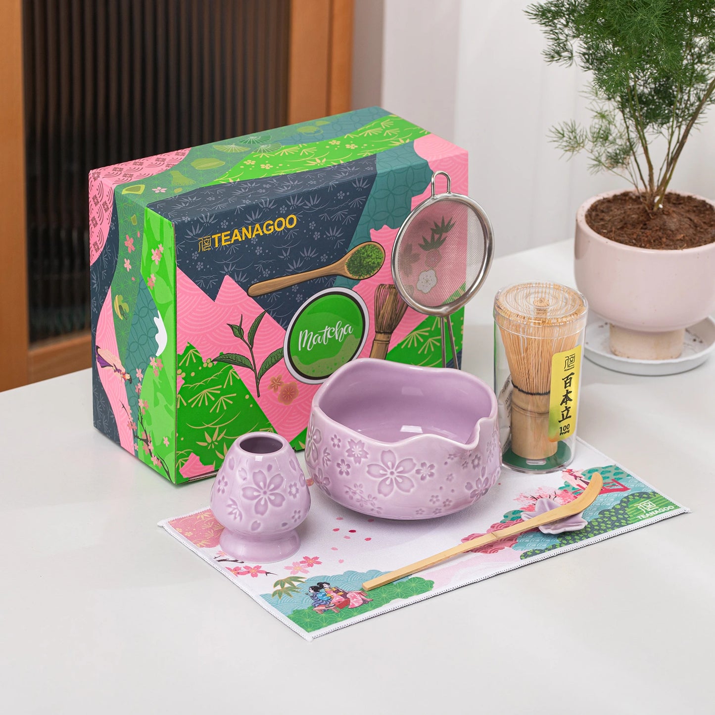 Matcha Set-Beginner Set Sakura Purple
