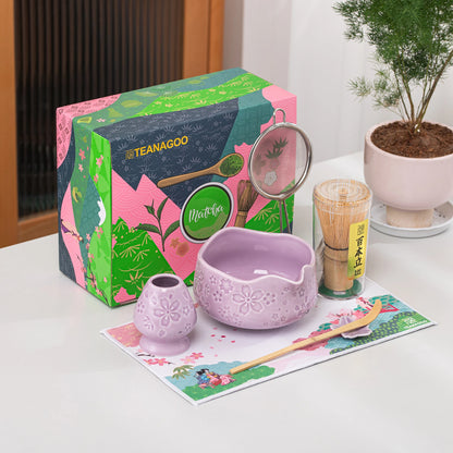 Matcha Set-Beginner Set Sakura Purple