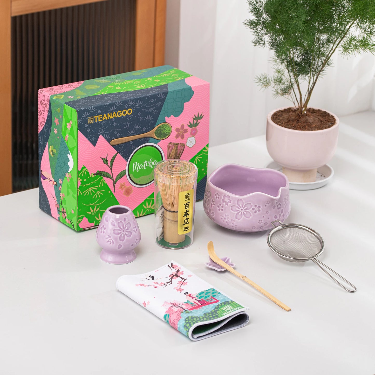 Matcha Set-Beginner Set Sakura Purple