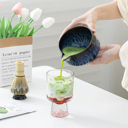 Matcha Set-Beginner Set Deep Ocean Pointy Bowl