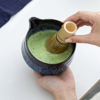 Matcha Set-Beginner Set Deep Ocean Pointy Bowl