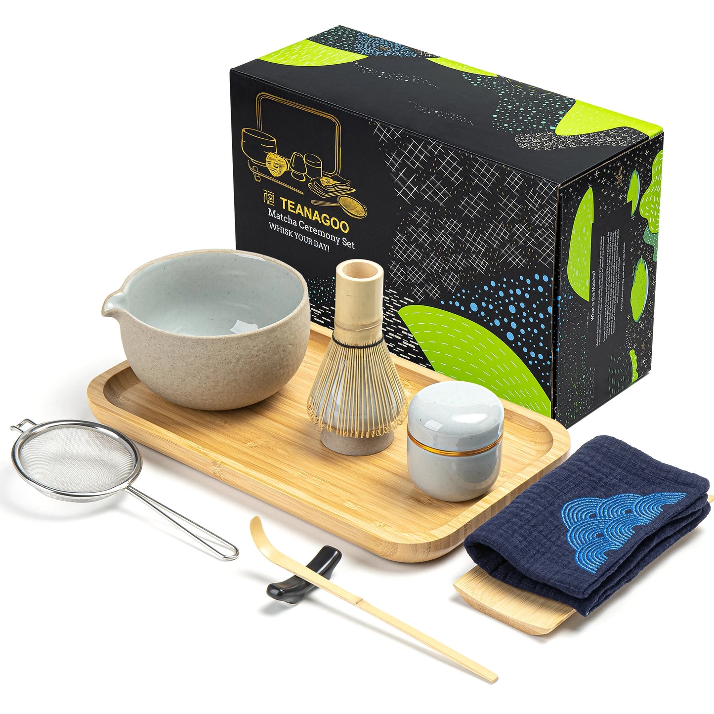 Dusty Grey Matcha Bowl with Spout