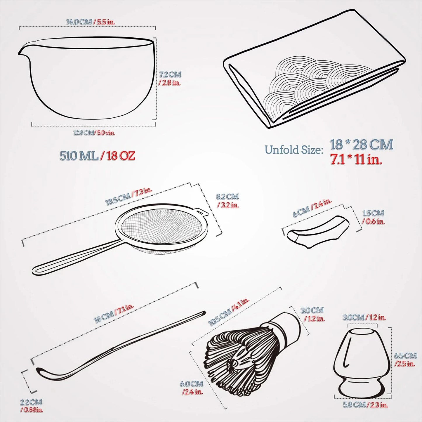 Matcha Set-Sharing Set Pinky Blue