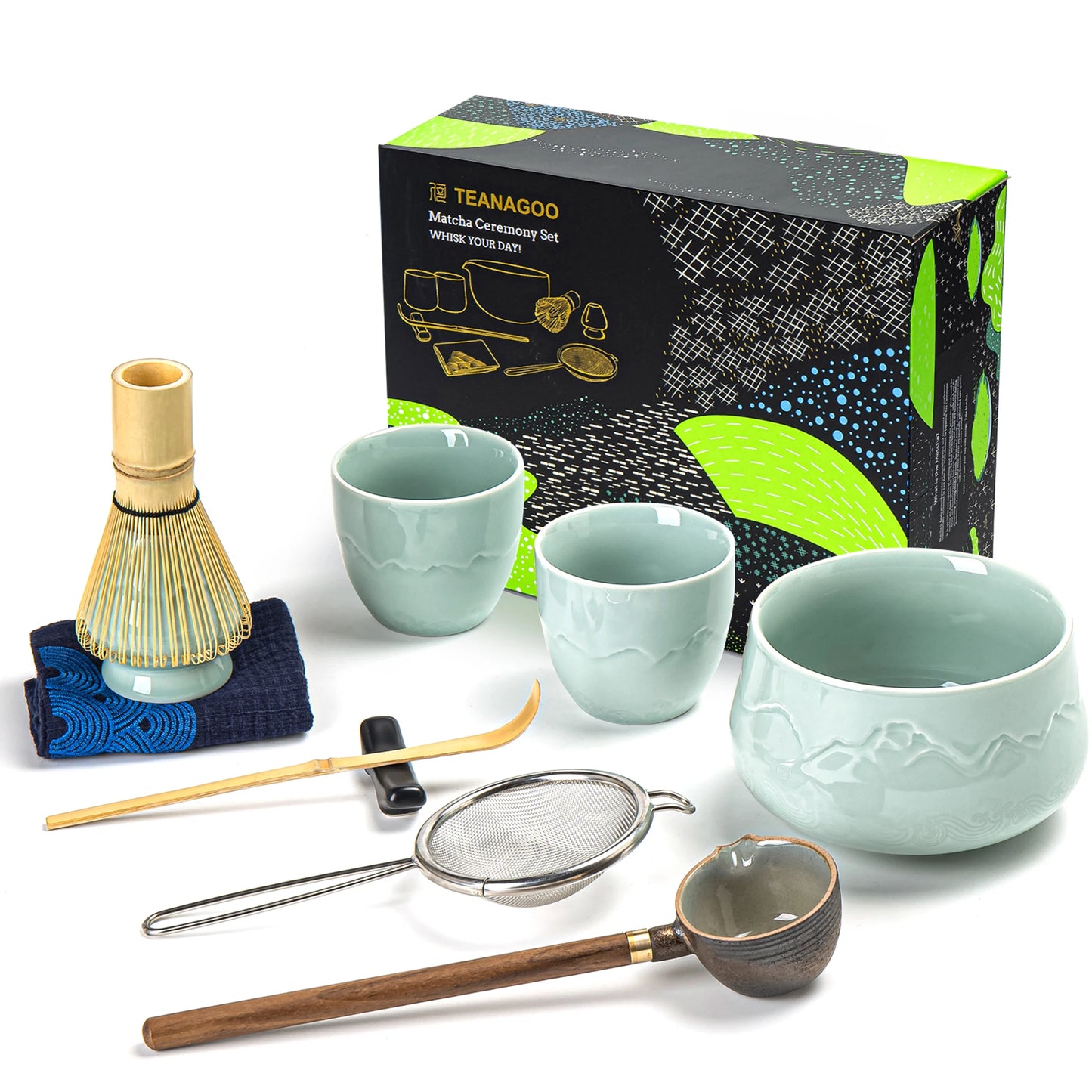 Jade Matcha Bowl with Spout