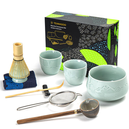 Jade Matcha Bowl with Spout