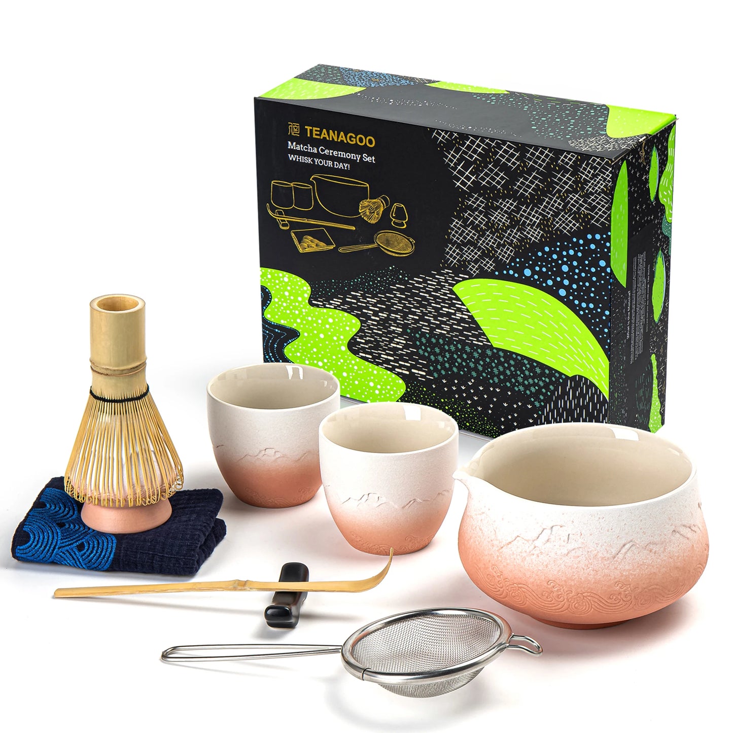 Pinky White Matcha Bowl with Spout