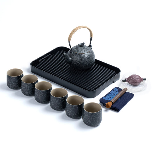 Complete Japanese Tea Set Home Set Obsidian