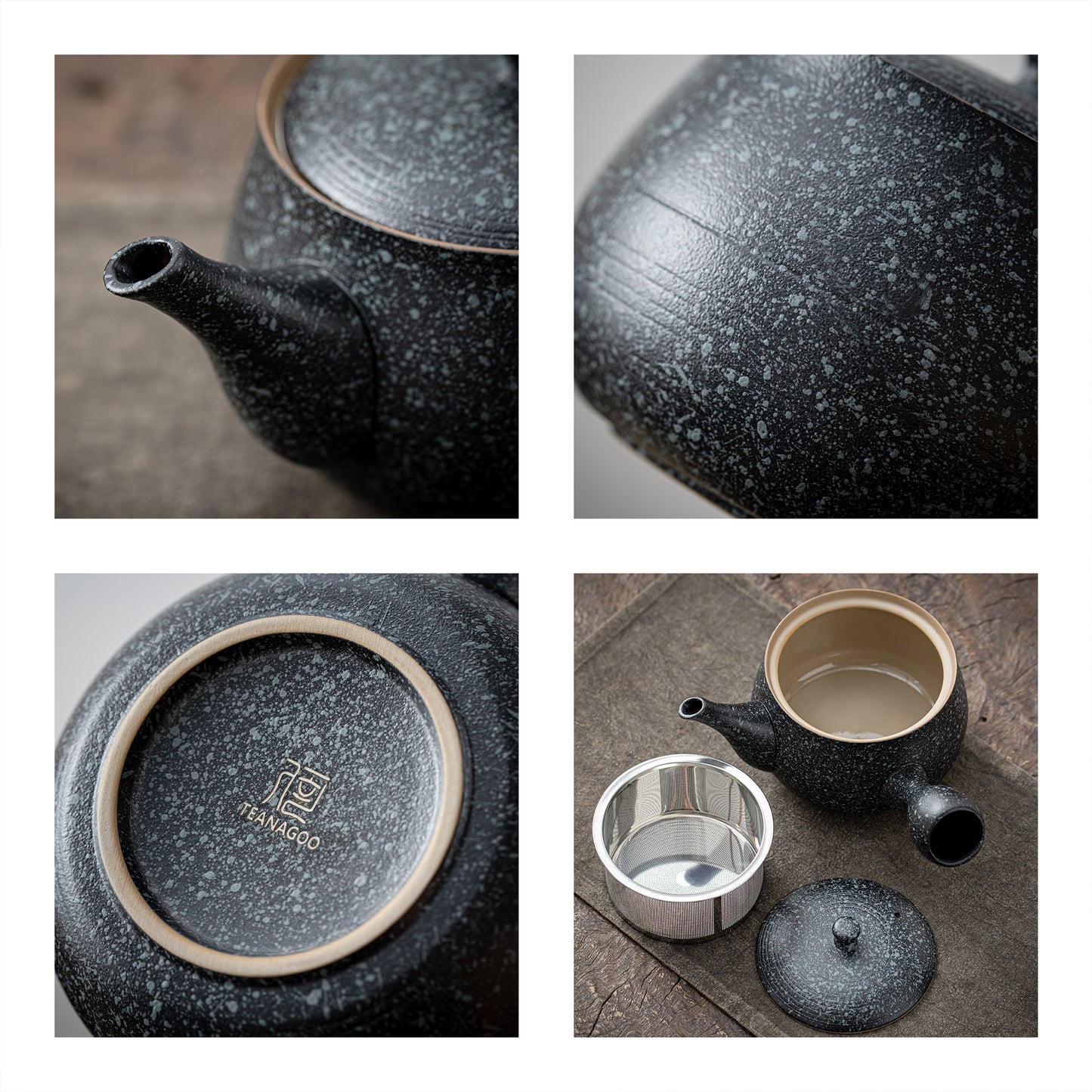 Ceramic Teapot with infuser Obsidian 625ml
