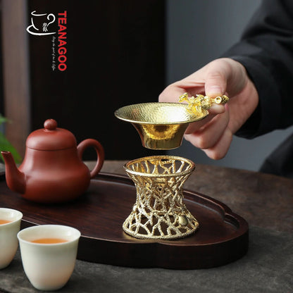 Handmade Tea Strainer and Holder Tea Set Creative Tea Accessories Teaware