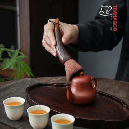 Rose Wooden Tea Pot Brush Chinese Kungfu Tea Ceremony Accessories TEANAGOO Bamboo Tea Brush