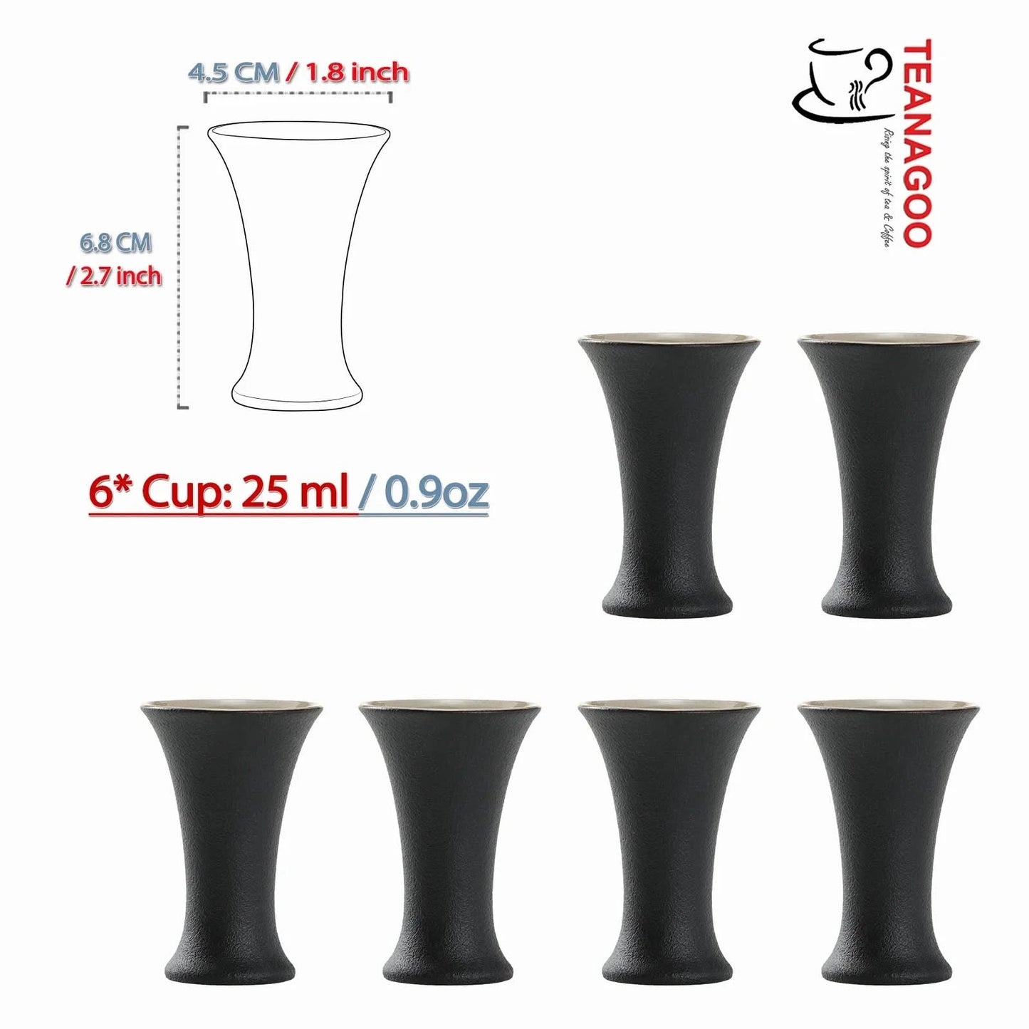 Handmade Ceramic Matte Glazed Finish Sake Cups