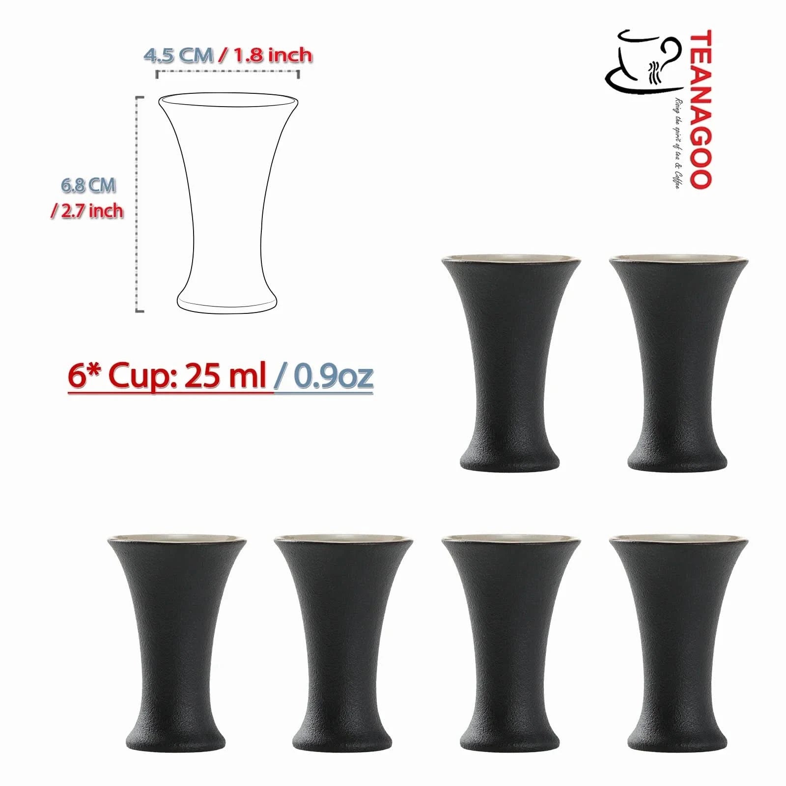 Handmade Ceramic Matte Glazed Finish Sake Cups